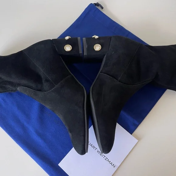 NEW STUART WEITZMAN ALLSHINE 60 SUEDE BOOTIE